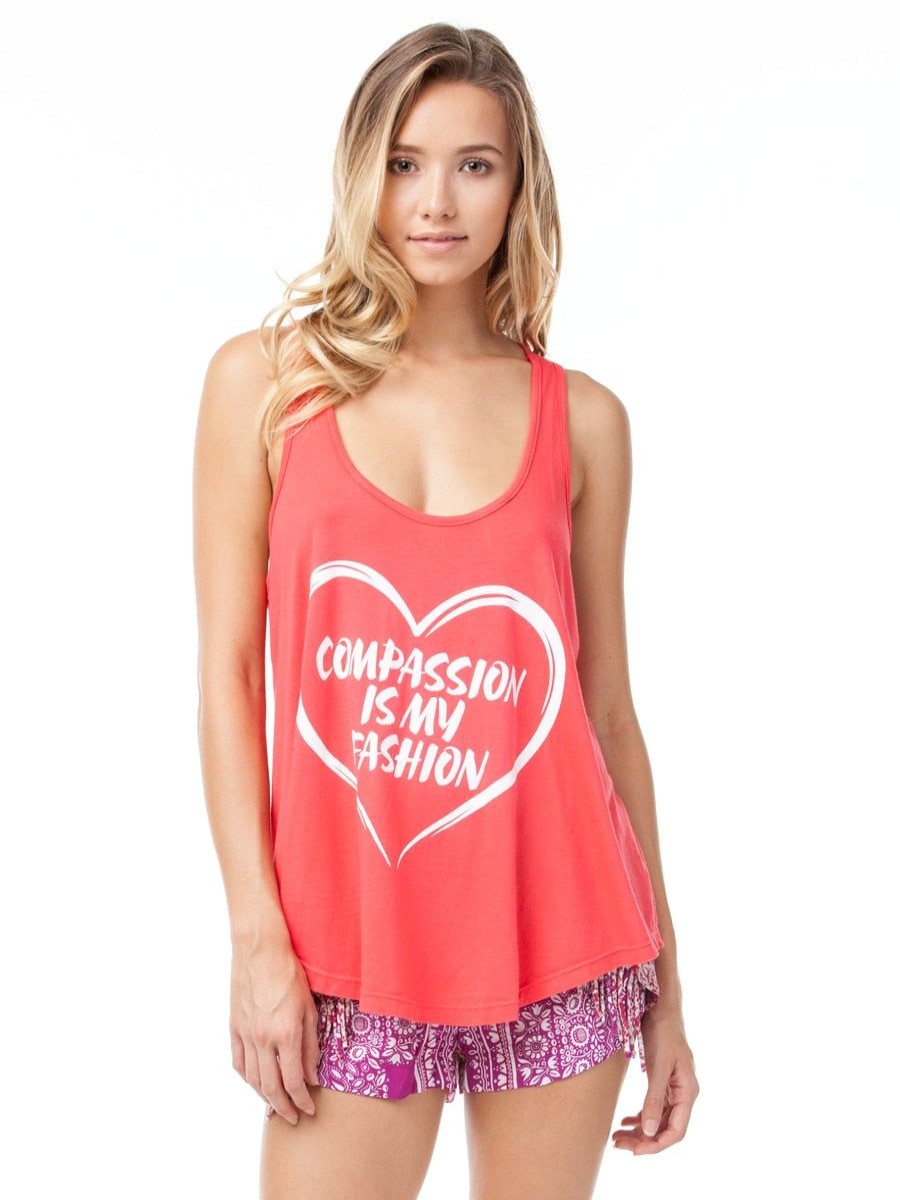 Clothing Vegan Scene Vegan Scene | Compassion Is My Fashion Flowy Tank