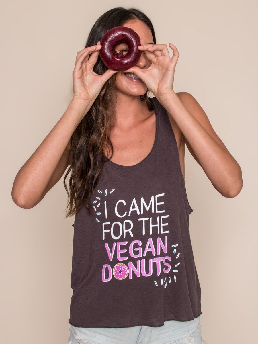 Clothing Vegan Scene Vegan Scene | I Came For The Vegan Donuts Tank