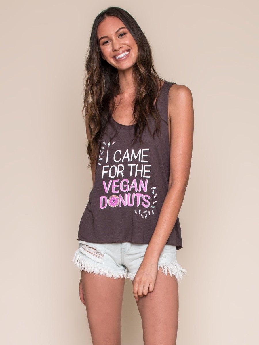 Clothing Vegan Scene Vegan Scene | I Came For The Vegan Donuts Tank