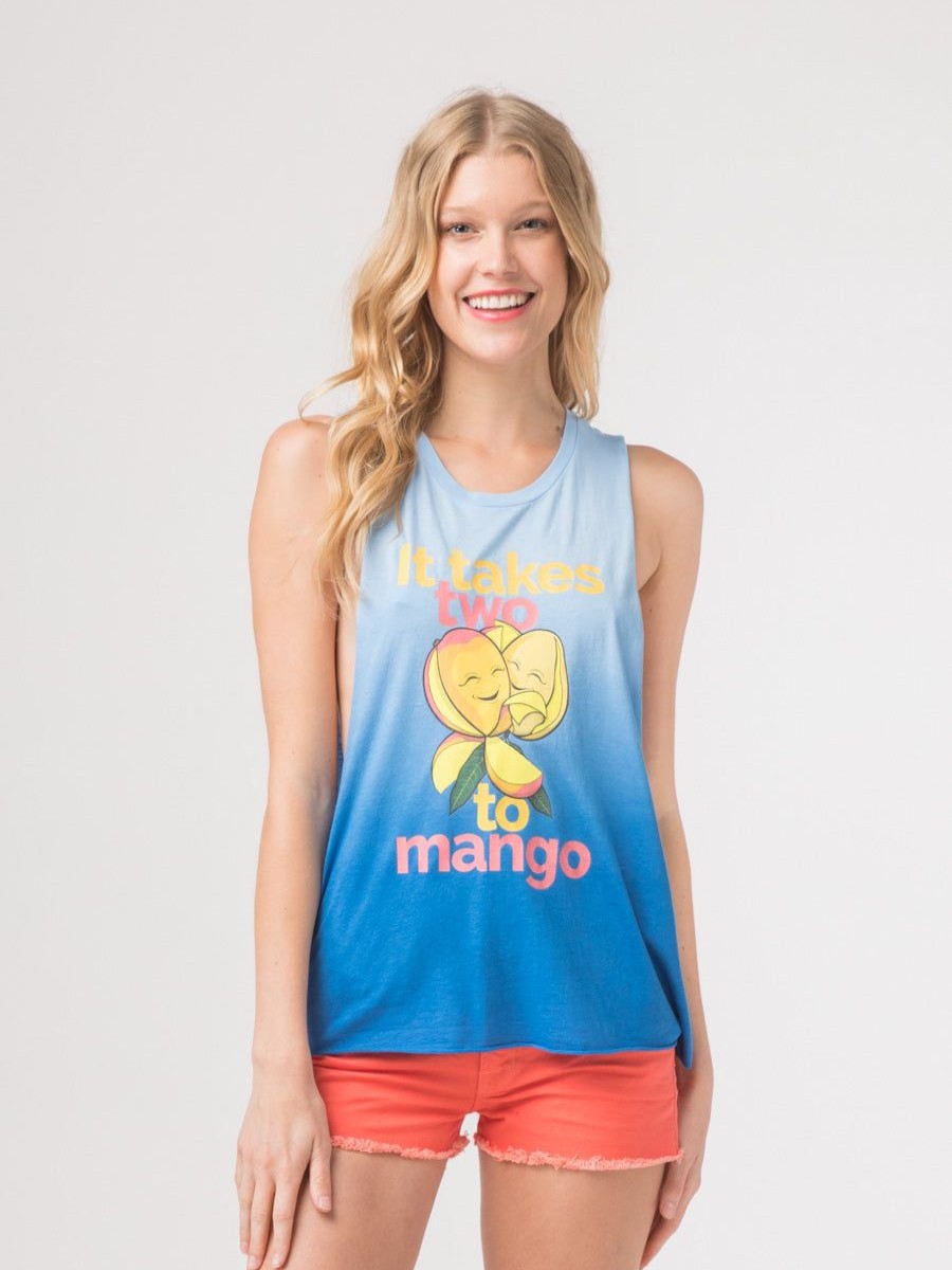 Clothing Vegan Scene Graphic Tanks | It Takes Two To Mango Tank Top