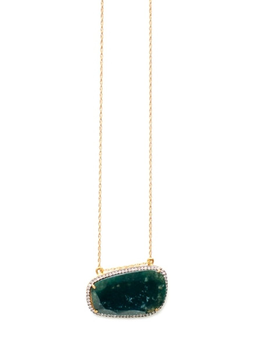 Accessories Avindy Necklaces | Mottled Agate Slice Necklace