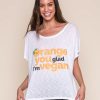 Clothing Vegan Scene Graphic Tees | Orange You Glad I'M Vegan Oversized Tee