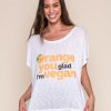 Clothing Vegan Scene Vegan Scene | Orange You Glad I'M Vegan Oversized Tee