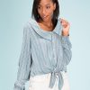 Clothing Legends & Vibes Blouses | Clubhouse Tie Top