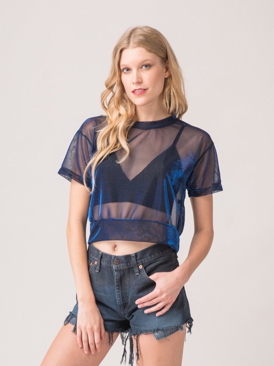 Clothing Legends & Vibes Legends & Vibes | Marco Iridescent Sheer Top