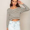 Clothing Legends & Vibes Legends & Vibes | Olive Long-Sleeve Crop Top