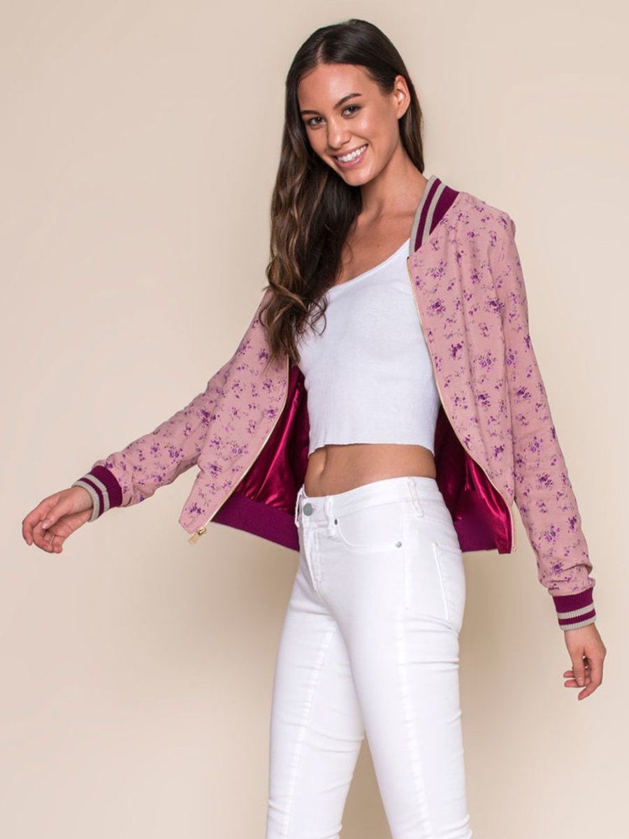 Clothing Legends & Vibes Jackets + Coats | Paloma Floral Bomber Jacket