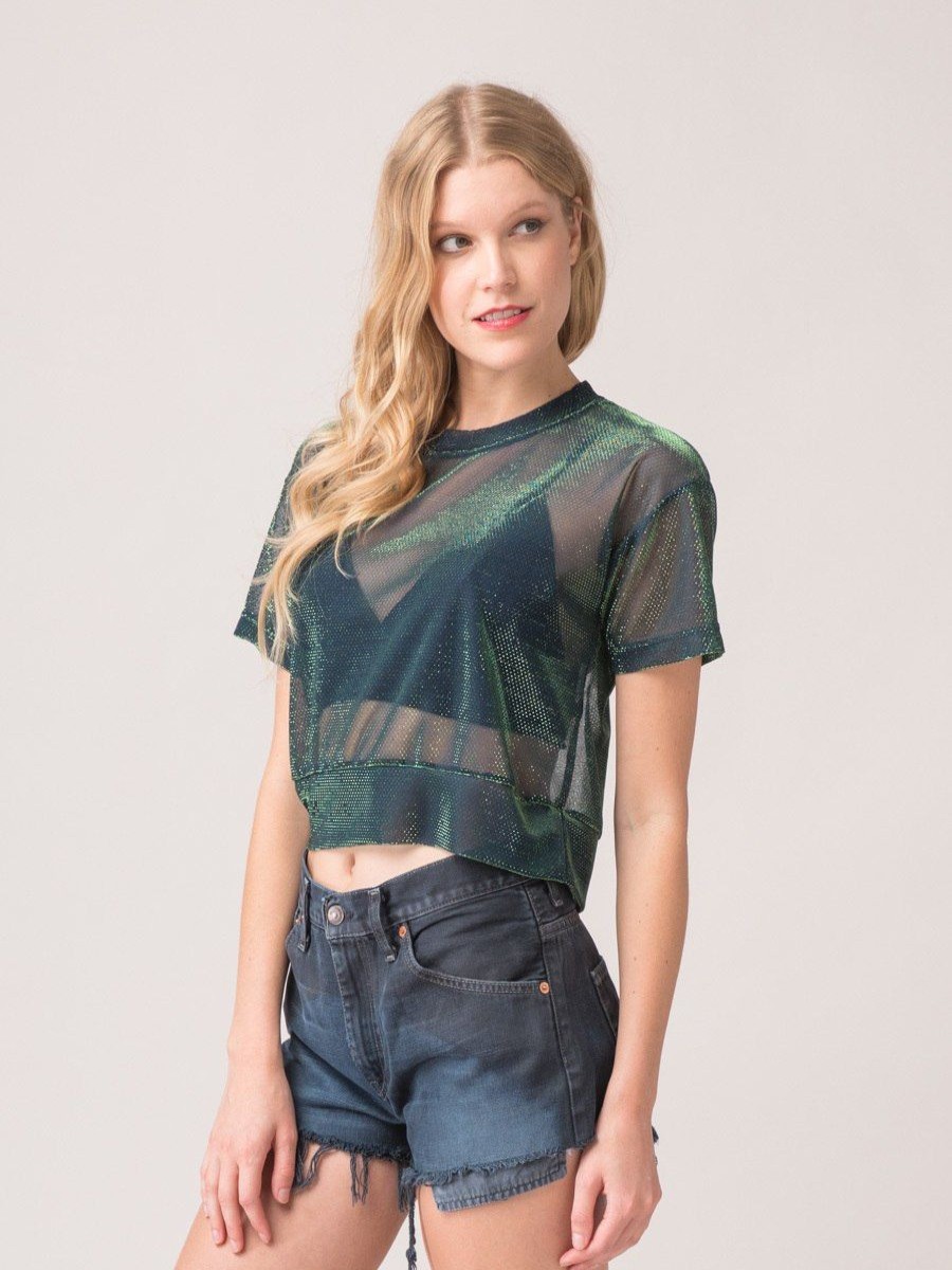 Clothing Legends & Vibes Legends & Vibes | Marco Iridescent Sheer Top