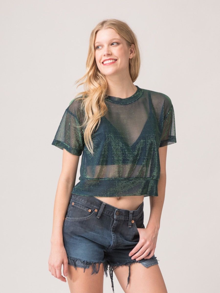 Clothing Legends & Vibes Legends & Vibes | Marco Iridescent Sheer Top